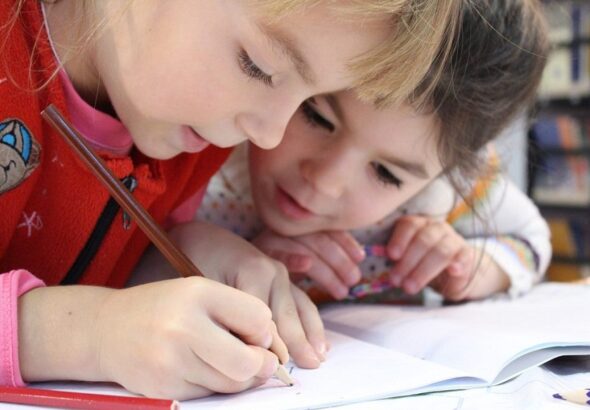 child in a tuition class