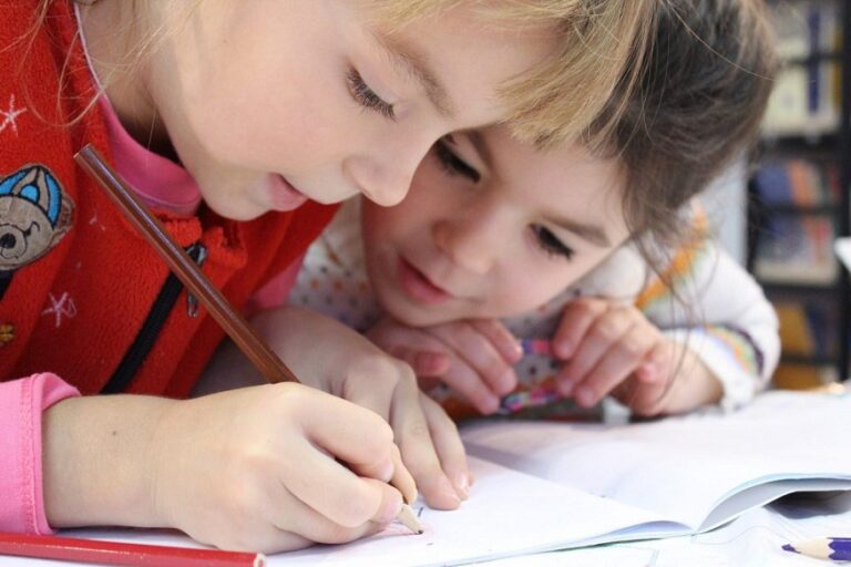 child in a tuition class